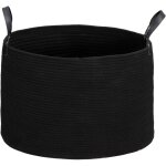 Homcom - panier � linge 88l corbeille � linge pliable portable en coton 2 poign�es noir