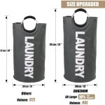 Panier � linge 90l - corbeille � linge pliable avec poign�e pani�re � linge sale en tissu oxford laundry ...