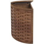 Dcoshop26 - panier  linge d'angle collecteur de linge 70l 66x53x38 cm tissage marron 040007896