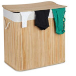 Panier a linge en bambou 3 compartiments