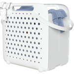 Panier � linge pliable de 45l, panier de rangement portable pour l'organisation avec poign�es et trous ...
