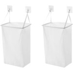 Panier � linge pliable en deux parties, panier � linge m�nager, sans per�age, panier de rangement pour ...