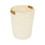 Panier  linge rond 'duo' 80l ivoire