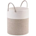 Panier a linge sale en coton tiss, boho corbeille a linge avec poigne, panier rangement salle de bain, ...