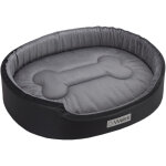 Panier orthop�dique ovale pour chien welsti gris l 68x55 antid�rapant