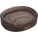 Panier orthop�dique ovale pour chien welsti marron l 68x55 antid�rapant
