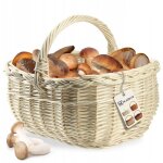 Kadax - panier en osier panier  champignons shopping pique - nique fruits en osier blanc grand