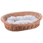 Panier en osier pour chiens, chats et autres animaux, moelleux, transat, panier avec oreiller, 4 places, ...