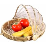 Panier de pique - nique en bambou tress� � la main r�sistant � la poussi�re avec tenture pour fruits, ...