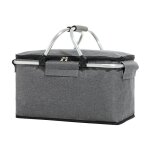 Panier de pique - nique avec poigne panier de pique - nique pliable et isol avec fermeture clair sac ...
