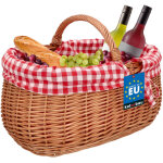 Panier � provisions en osier kotarbau� pique - nique champignon p�ques ovale avec doublure rouge et bordure ...