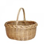 Panier provisions rotin tress� artisanal, �l�gant / r�sistant, shopping / rangement maison