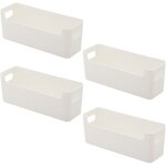 Panier rangement, 4 pices bac rangement plastique, paniers et botes de rangement  port u pour cosmtiques, ...