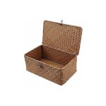 Alovez - panier de rangement en jonc de mer avec couvercle, petit panier en osier, bote de rangement ...