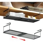 Panier de rangement sous �tag�re, organisateur suspendu, rangement extensible sous meuble pour garde ...