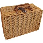Feiyue - paniers de rangement valise en bois tressé artificiel valise pour pique - nique en plein air ... Feiyue - paniers de rangement valise en bois tressé artificiel valise pour pique - nique en plein air ...