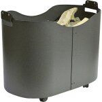 Panier � roulettes pour b�ches herval anthracite edilinox