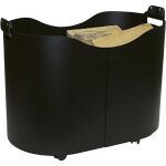 Panier � roulettes pour b�ches herval noir edilinox