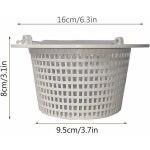 Panier skimmer 16 cm - panier de rechange pour skimmer, panier skimmer piscine, pr� - filtre piscine, ...