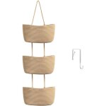 Panier suspendu � 3 niveaux en coton tiss�, � fixer au mur, d�coratif et d�coratif, pour chambre d'enfant ...