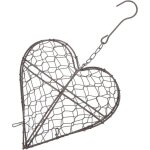 Panier suspendu plat en forme de coeur rester coeurs en fil de fer decoration interieure dcoration intrieure ...