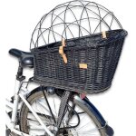 Panier de transport pour chien en osier noir. pour le coffre.