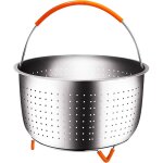 Panier vapeur en acier inoxydable de 3 litres, avec poign�e recouverte de silicone, pour cuisson de l�gumes ...