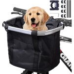 Panier de vlo, amovible vlo guidon panier, cycle avant toile panier transporteur sac pet carrier en ...
