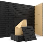 Panneaux acoustiques de la brique auto - adh�sif, 12 pi�ces, haute densit� isolation phonique mur pour ...