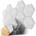 Panneaux acoustiques hexagonal auto - adhsif, 12 pack mousse acoustique haute densit pour la dcoration ...