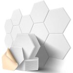 Panneaux acoustiques hexagonal auto - adhsif, 12 pack mousse acoustique haute densit pour la dcoration ...