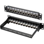 Panneau de brassage cat 7, 1u 12 ports, panneau de brassage keystone 10 pouces, panneau de distribution ...