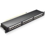 Panneau de brassage cat 7, 24 ports, panneau de brassage 19 pouces keystone, montage en rack montage ...