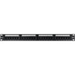 Panneau de brassage rack 19  cat6 24p utp noir n