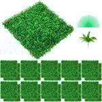Panneaux de buis uv 24 pièces mur de haie artificielle 10'x10' toile de fond en herbe verte clôture d'intimité ... Panneaux de buis uv 24 pièces mur de haie artificielle 10'x10' toile de fond en herbe verte clôture d'intimité ...