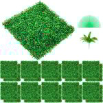 Mophorn - panneaux de buis uv 24 pièces mur de haie artificielle 10'x10' toile de fond en herbe verte ... Mophorn - panneaux de buis uv 24 pièces mur de haie artificielle 10'x10' toile de fond en herbe verte ...