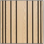 Panneau dcoratif mural colva beige fond noir 60x60cm atmosphera crateur d'intrieur