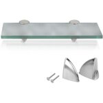 Panneau d'tagre, tablette murale, tagre en verre, meuble de rangement verre satine 30 x 10 cm - ...