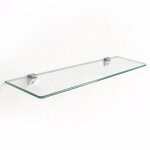 Panneau d'�tag�re, tablette murale, verre transparent, �tag�re murale verre - tablette salle de bain ...