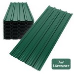 Panneau et lame de bardage t�le bac acier abri de jardin toiture en m�tal galvanis� 14x110x 46cm=7m� ...