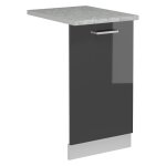Panneau de lave - vaisselle r - line, anthracite haute brillance, 45cm, pt marbre vicco