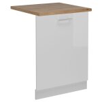 Vicco - panneau de lave - vaisselle r - line, blanc haute brillance, 60cm, pt ch�ne