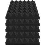 Mophorn - panneaux en mousse acoustique, lot de 48, 30. 5 x 30. 5 x 5. 1 cm. pyramide adhsive. rsistant ...