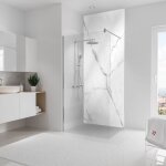 Panneau mural 100 x 255 cm marbre de carrare brillant, rev�tement pour douche et salle de bain, d�codesign ...