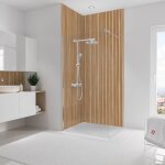 Panneau mural lot de 2 panneaux muraux 100 x 255 cm japandi vertical, rev�tement pour douche et salle ...