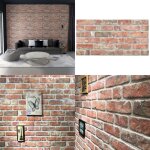 Panneaux muraux 3d avec design de brique rouge 10 pcs eps - rev�tement mural - panneaux muraux - d�corations ...