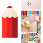 Panneau mural 3d en forme de crayon rouge 25 x 50 cm, 6 pi�ces, tapis mural anti - collision 3d pour ...