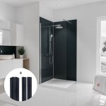 Panneau mural anthracite, rev�tement pour douche et salle de bain, d�codesign couleur, schulte, lot de ...