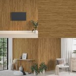 Vidaxl - panneaux muraux aspect bois marron pvc 2, 06 m - panneau mural - revtement mural - dcorations ...