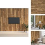 Vidaxl - panneaux muraux aspect bois marron pvc 2, 06 m - panneau mural - revtement mural - dcorations ...